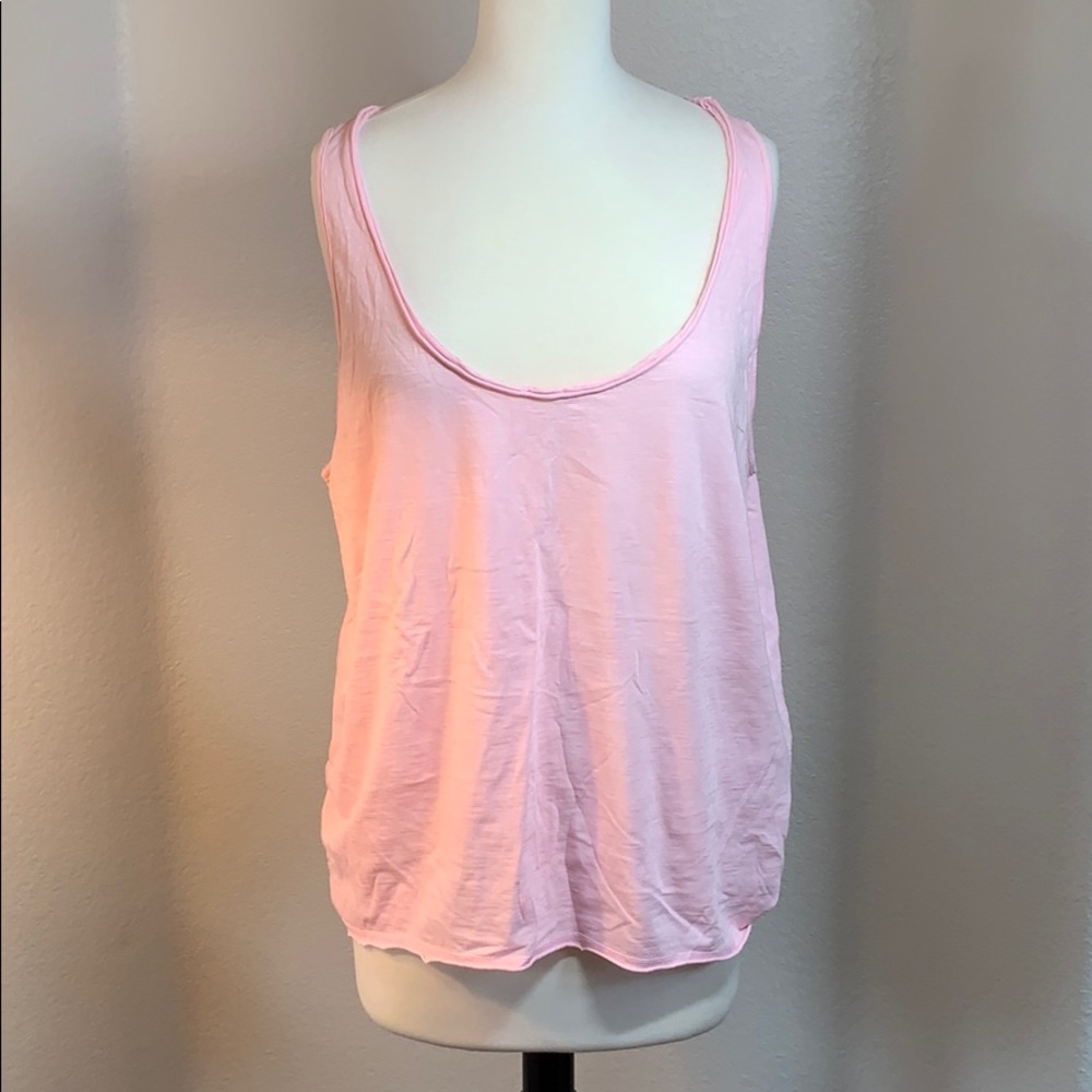 EUC calvin klein jeans oversize pink tank size LG